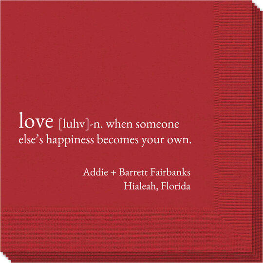 Definition of Love Napkins